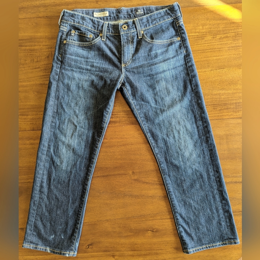 AG Adriano Goldschmied The Tomboy Relaxed Straight Crop Denim Jeans 29